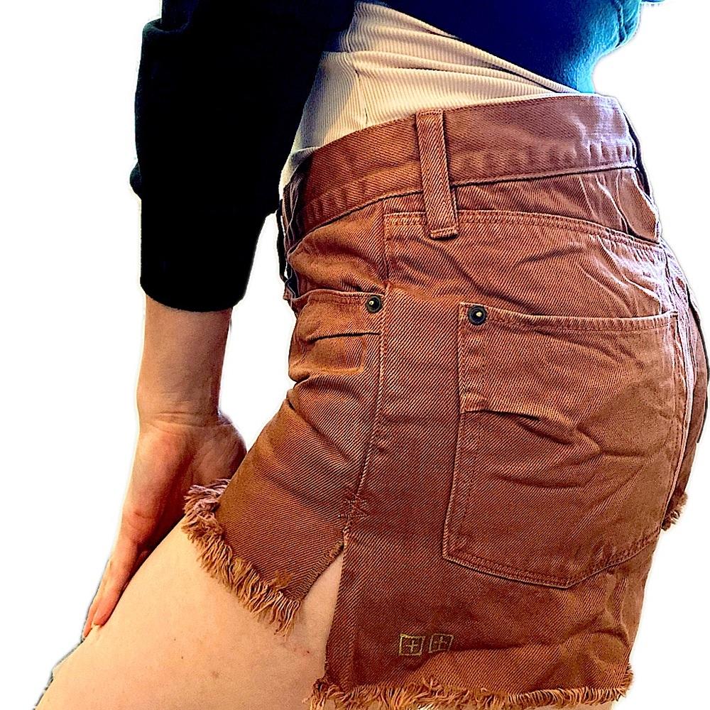 NWT RARE HIGH WAISTED CLAY POT JING SHORT SELVEDGE AUSTRALIAN IMPORTED DENIM - Picture 3 of 14
